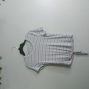 Pink Republic Stripped Shirt with Knot in Front